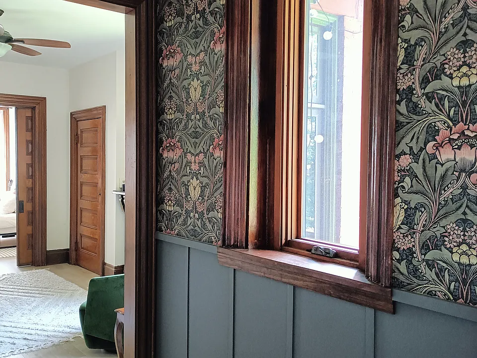 Hall between living room and dining room