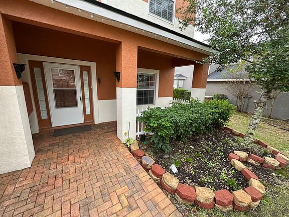 paved walkway to entry