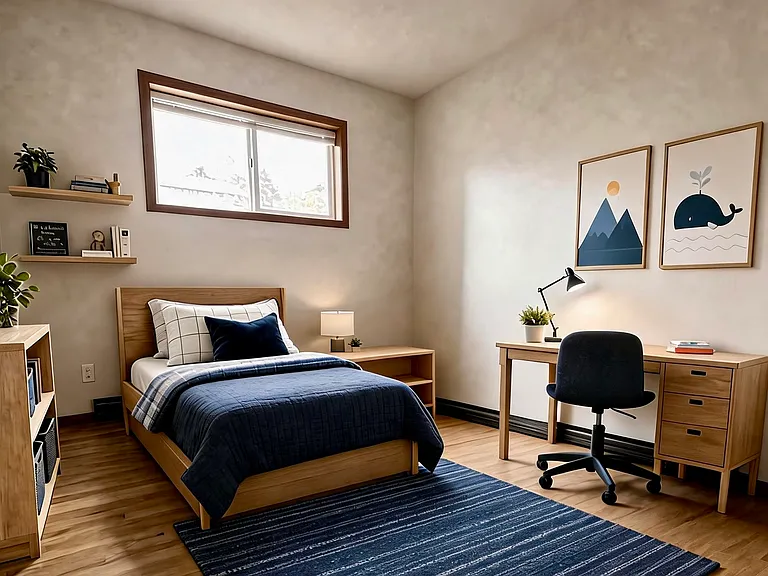2nd guest bedroom is the smallest bedroom, perfect for a home office