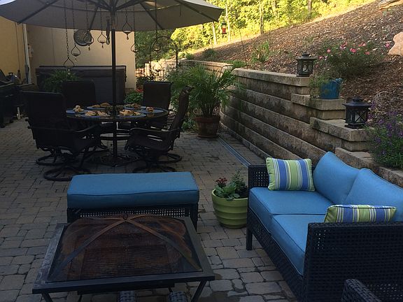 Back patio and walls