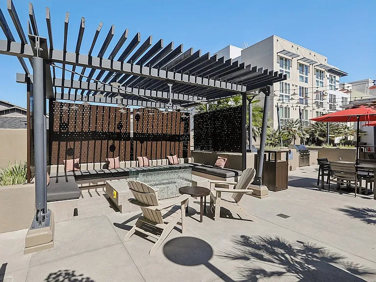 Courtyard with fire pit