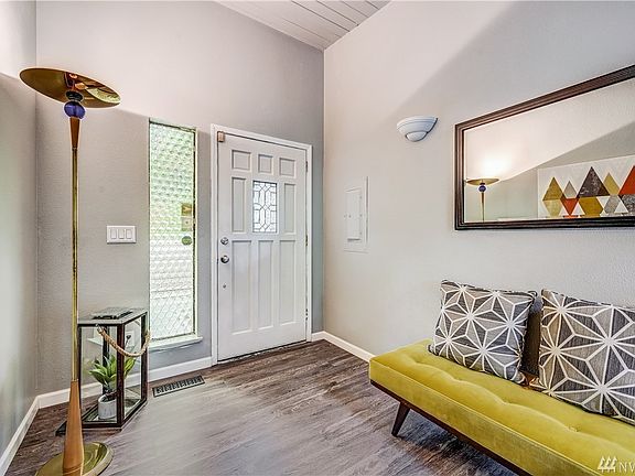 The home greets you with luxury, vinyl floors, that run throughout the house.