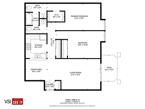 Floor plan Winslow - 2 Bed/1.5 Bath