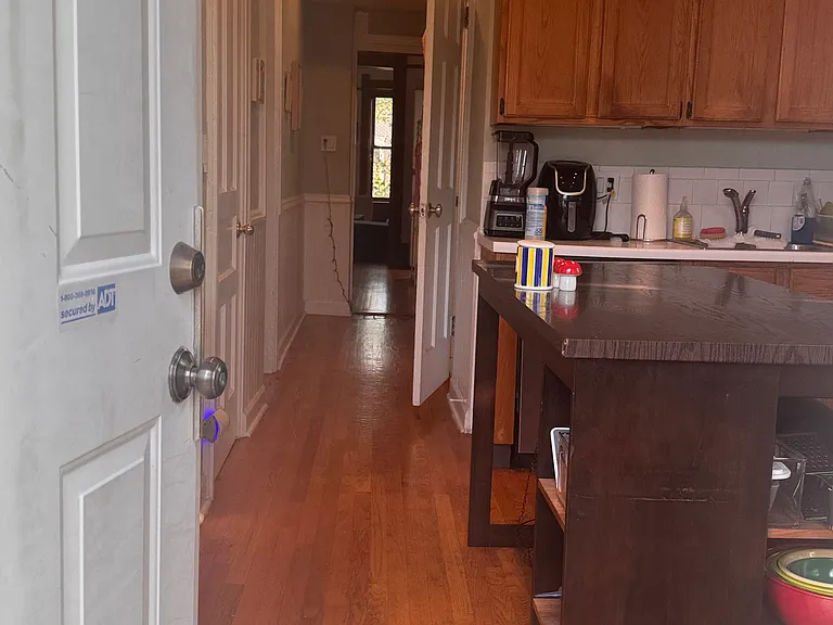 Hallway view from the backdoor