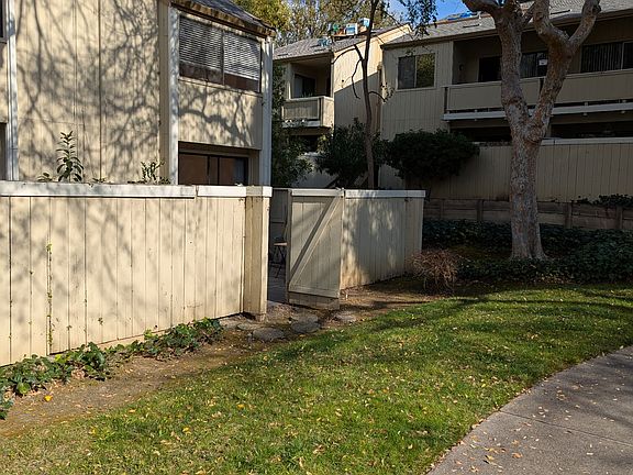 Backyard leading to community grounds