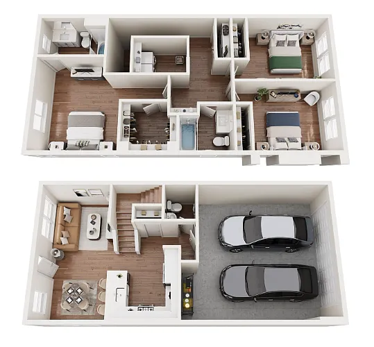 Floor plan 3B 25B 2