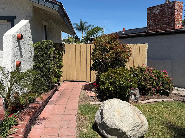 side entrance from front of main residence