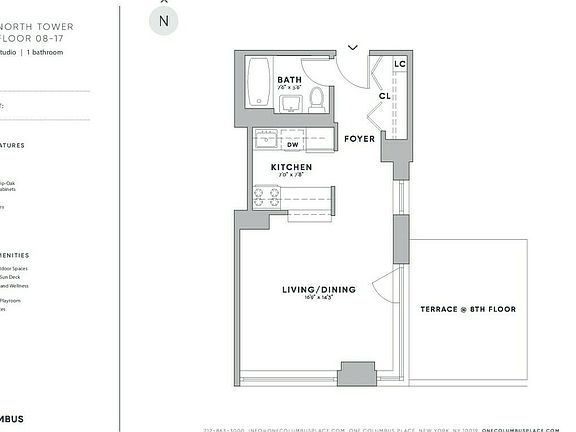 2nd image of 1 Columbus Pl APT N17g
