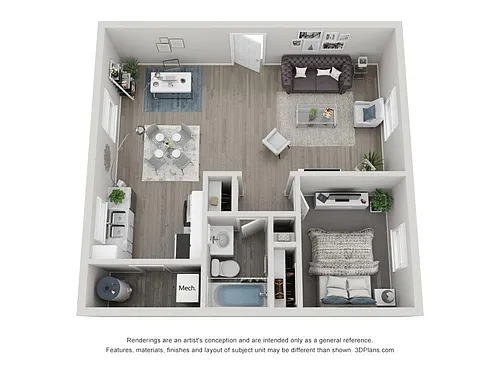 Floor plan One Bedroom