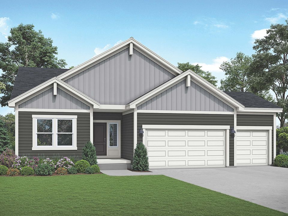 Farmhouse Elevation - 3 Car