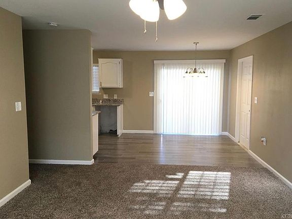 Living and dining room from the front door 