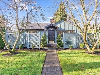 Front door and front yard