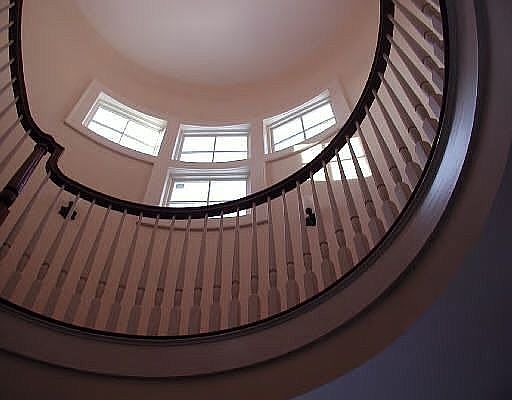 view looking up from the foyer