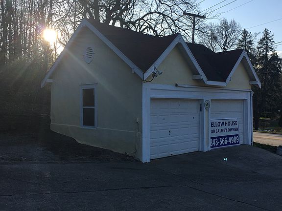 2 car garage bottom of hill