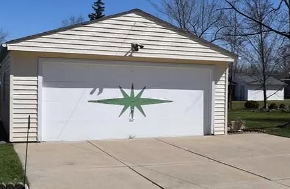 2 car garage with window and new garage door opener