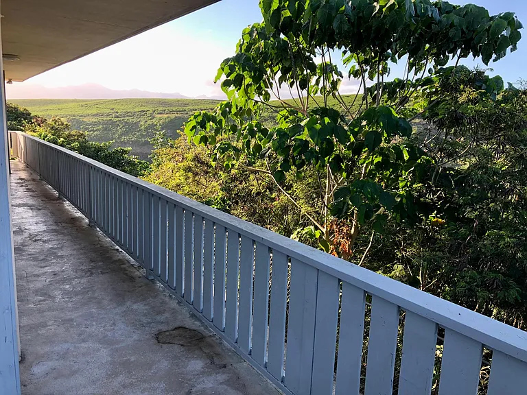 Private deck with Mauka views