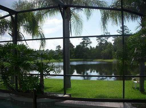 View from the living room and master bedroom