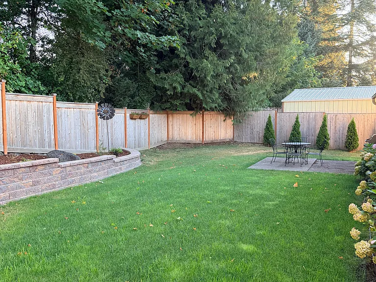 Fully Fenced Backyard.
