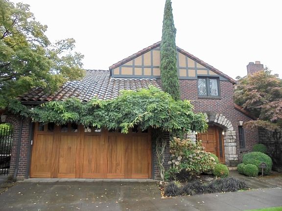 Exterior of garage and house