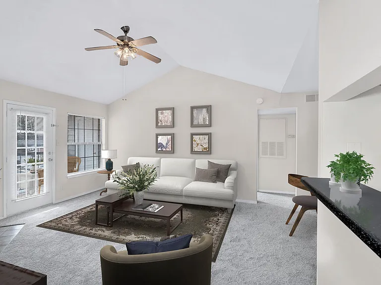 Spacious living areas with plush carpet