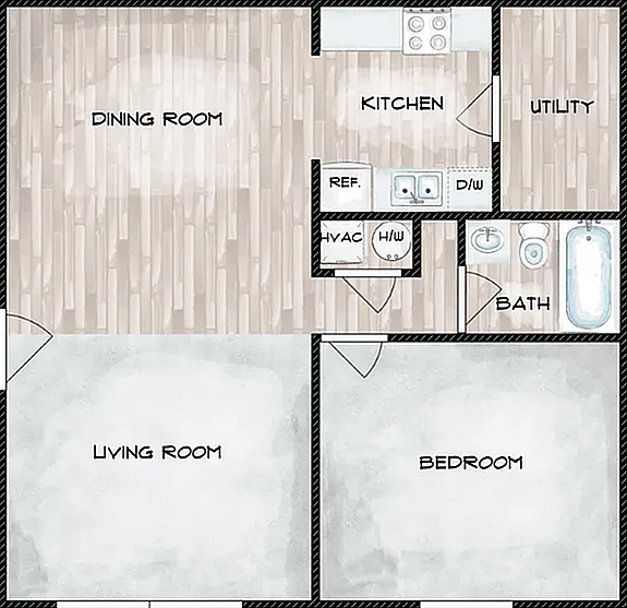 1 Bedroom Floorplan 1 Bedroom Floorplan