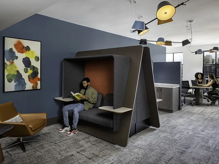 Work from home in one of the many amenity work spaces.