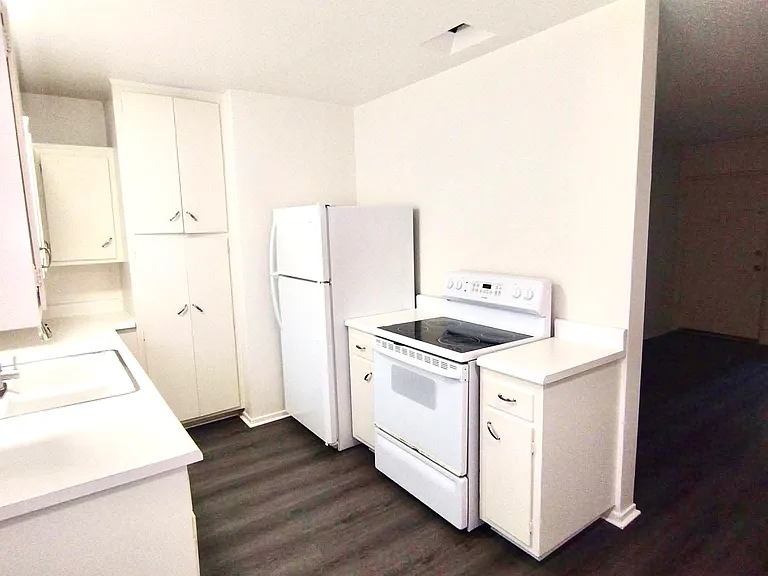 Kitchen, facing southeast. Stove and fridge included.
