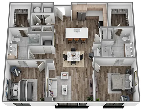 Floor plan D3 Two Bedroom