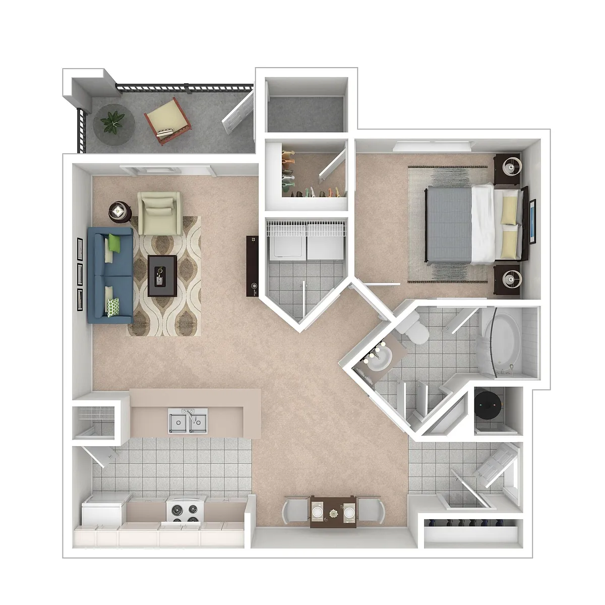 Floor plan 1X1 Large