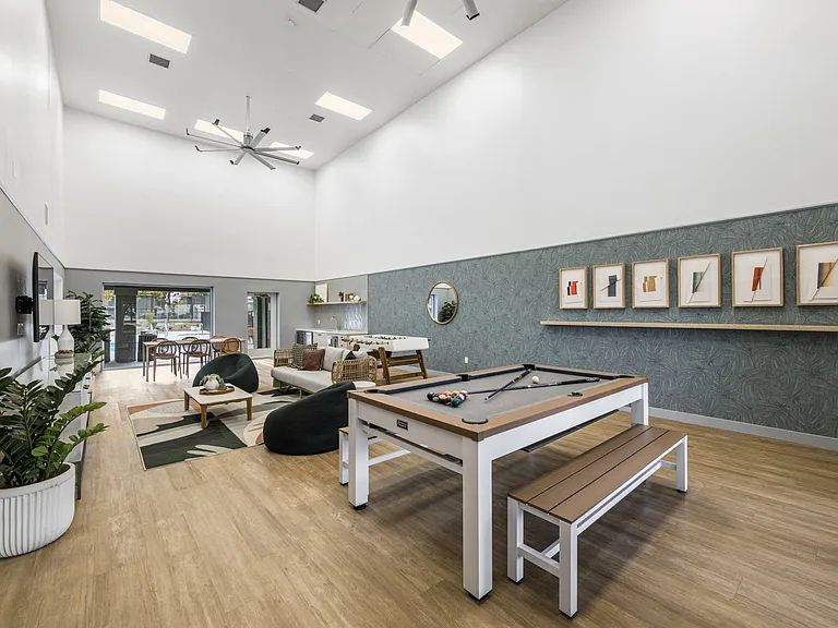 Game tables in the Resident Lounge at Citrine Hills, Ontario, CA 91761