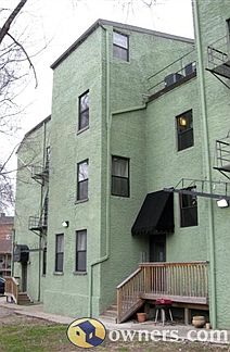 Side yard and entrance to Apts 2-5