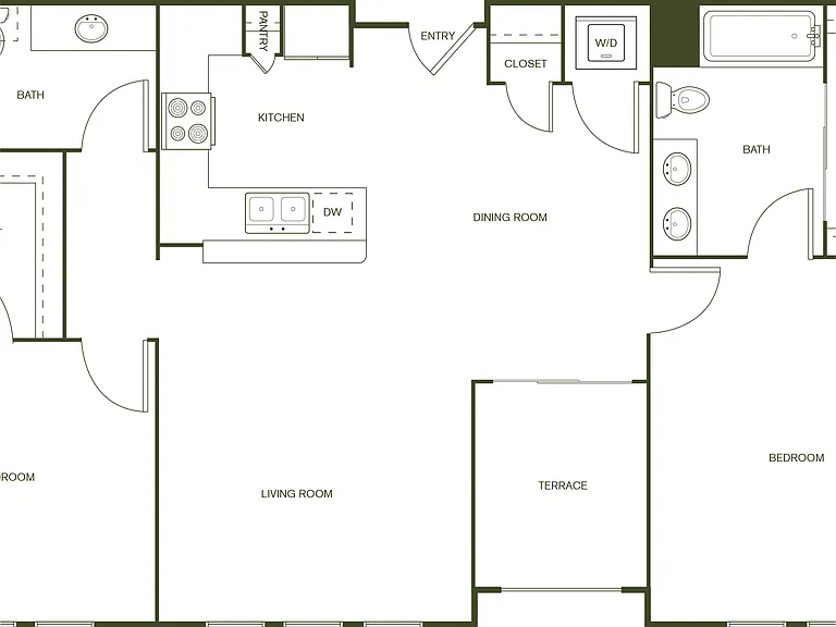 B2 floor plan High Point Uptown