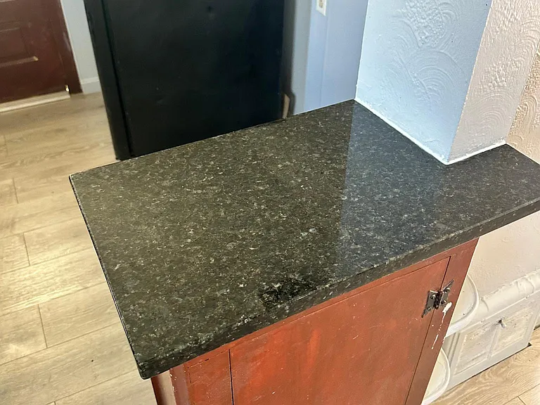 New countertop beside the stove