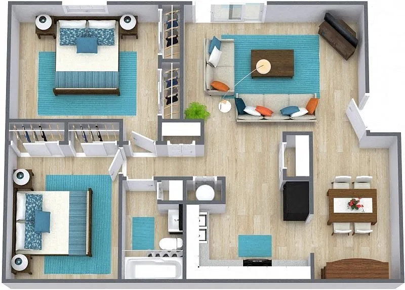 Floor plan Two Bedroom