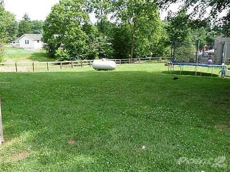 Level fenced back yard.