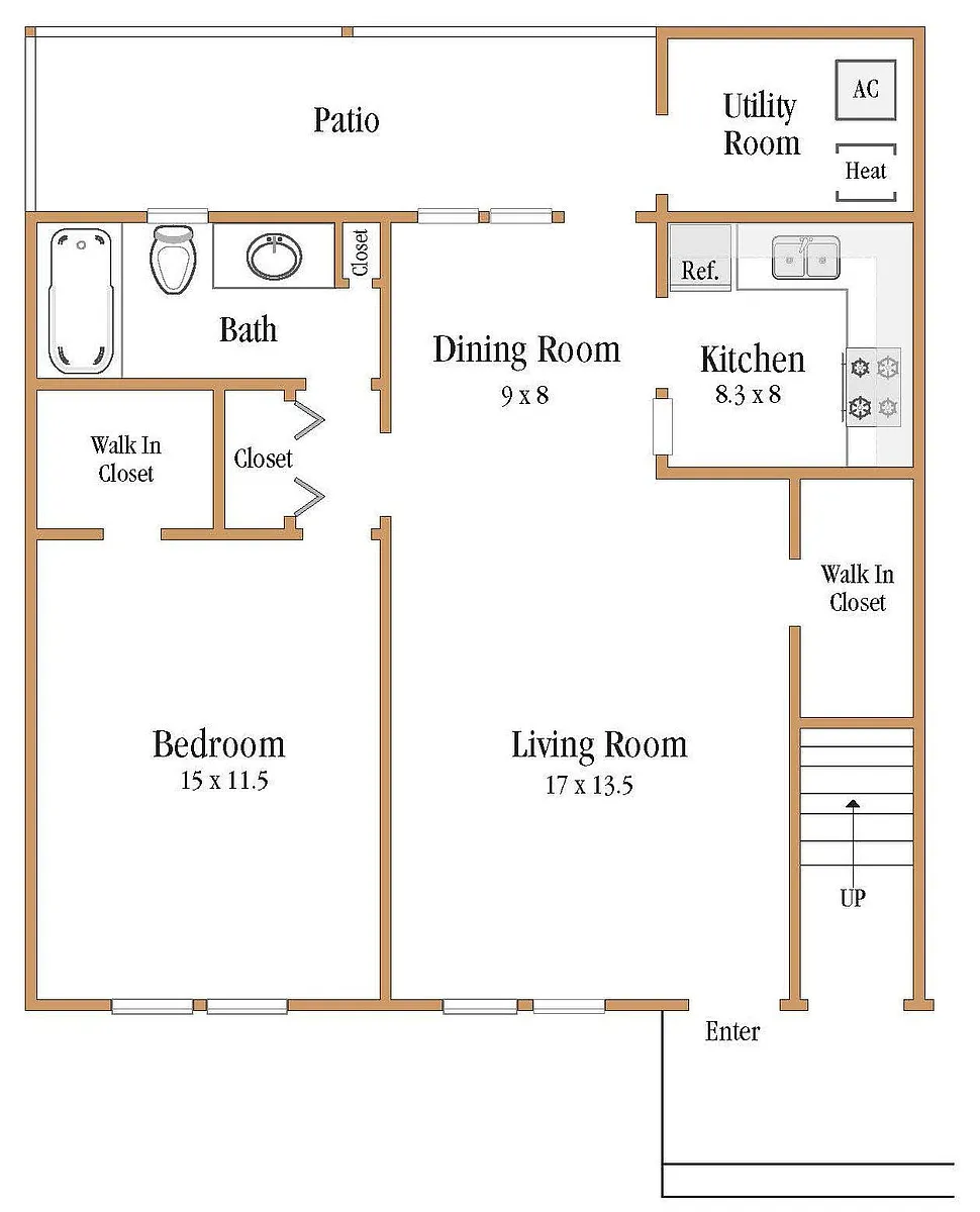 Floor plan 1X1
