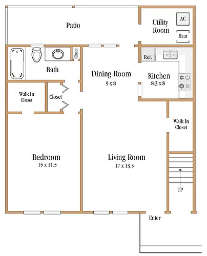 Floor plan 1X1