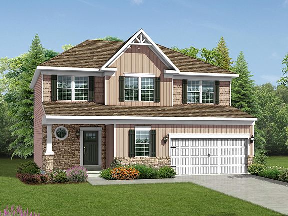 Elevation A Opt Victorian Inspired Stone Front Garage Door