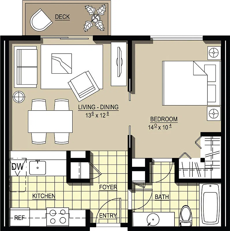 1 bed, 520 sqft, $2,395 — Photo 1