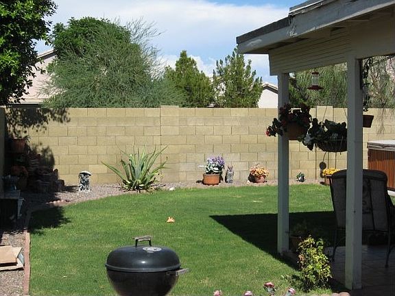 Backyard with Above Ground Spa