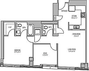Floor plan 1G Den Renovation 2