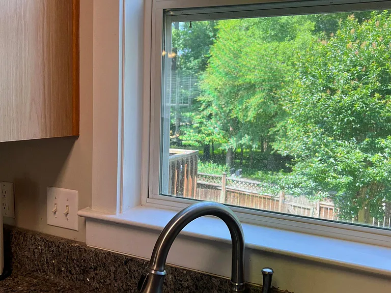 View outside kitchen window