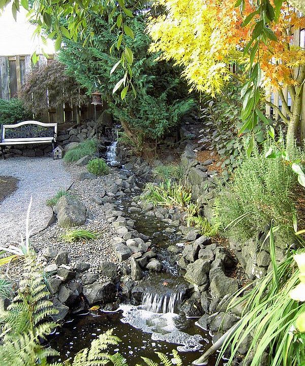 Waterfall and pond