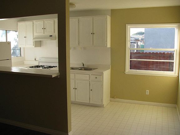 View from the living room to the kitchen.
