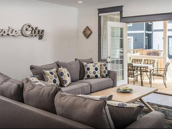 Living Room with French Doors to Back Porch