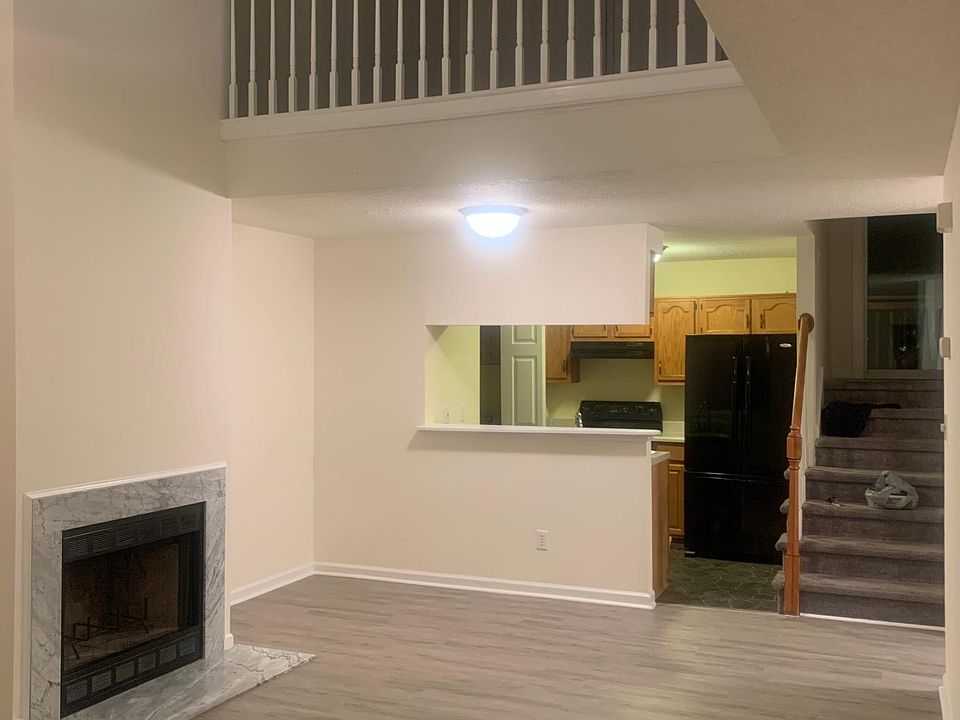 Awesome view capturing living room, kitchen and loft