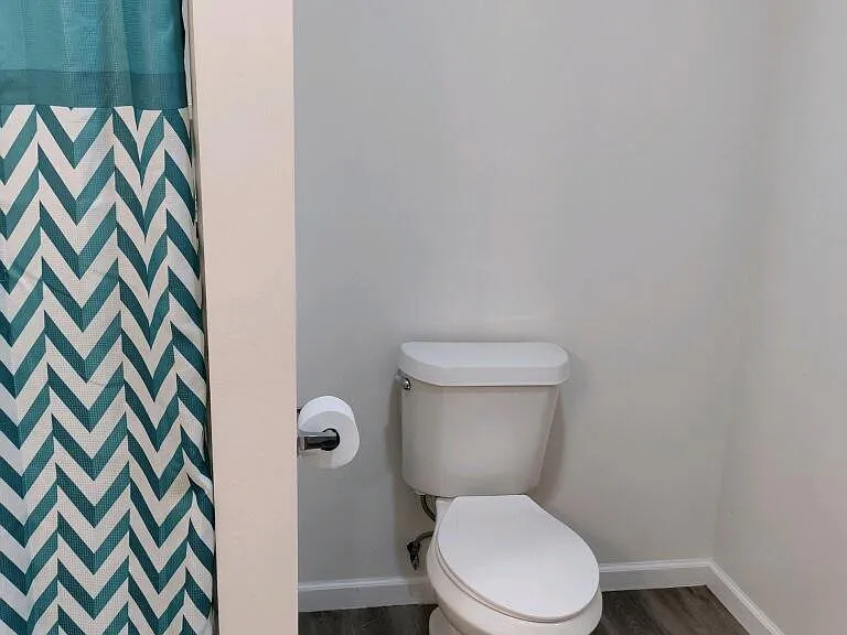 Shared bathroom tub/ shower and toilet