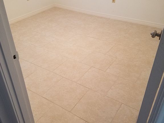 New tile & baseboard!