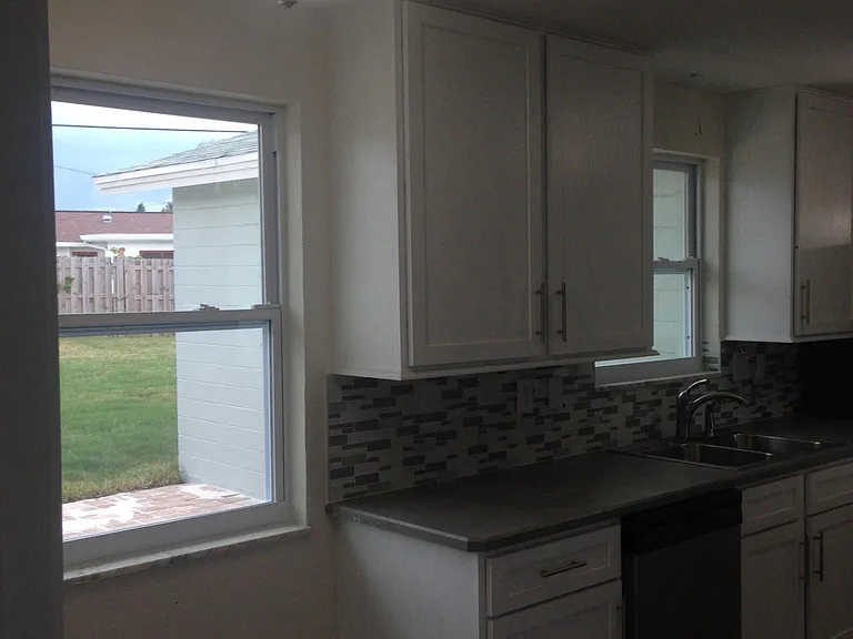 looking from laundry to kitchen