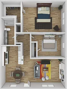 Floor plan Two Bedroom